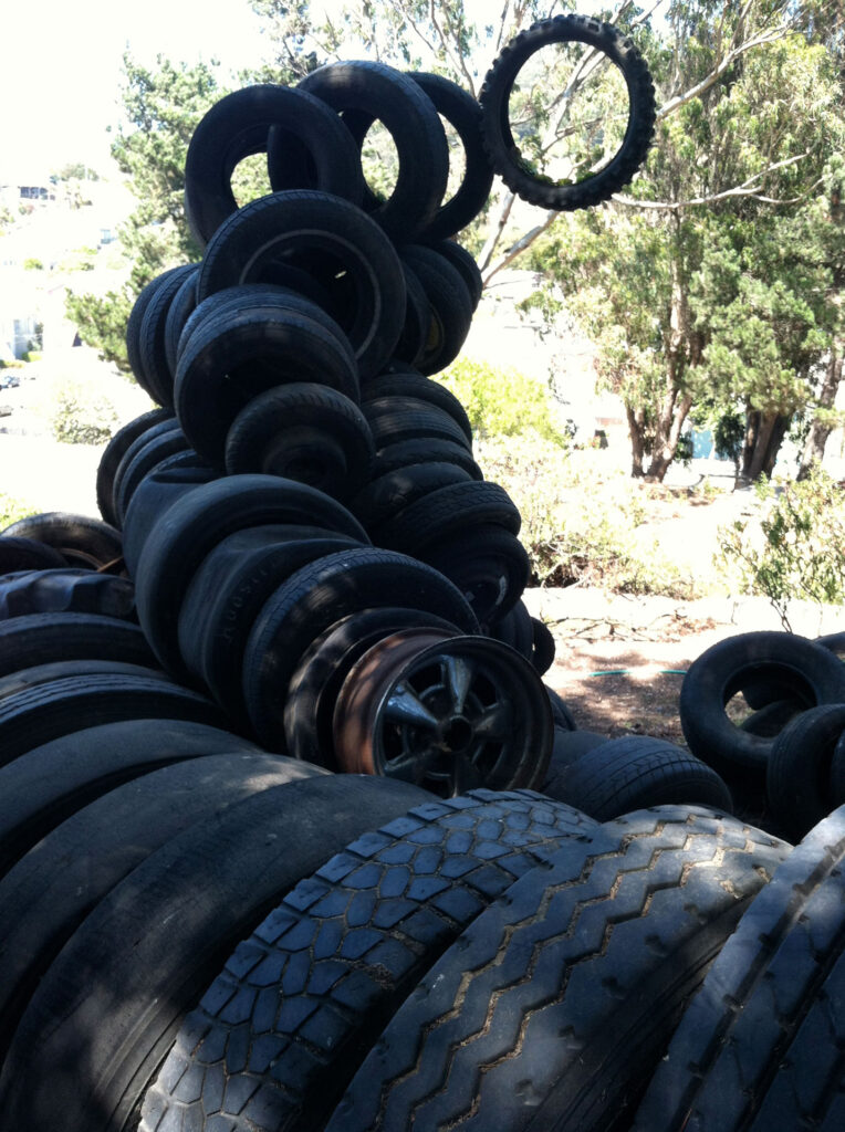 Tire Wave sculpture